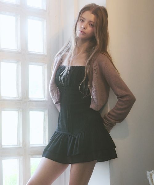 REISE MIYA REISE MIYA 원피스 치마 스커트 페어리 샤샤 미니 드레스 [블랙 ]