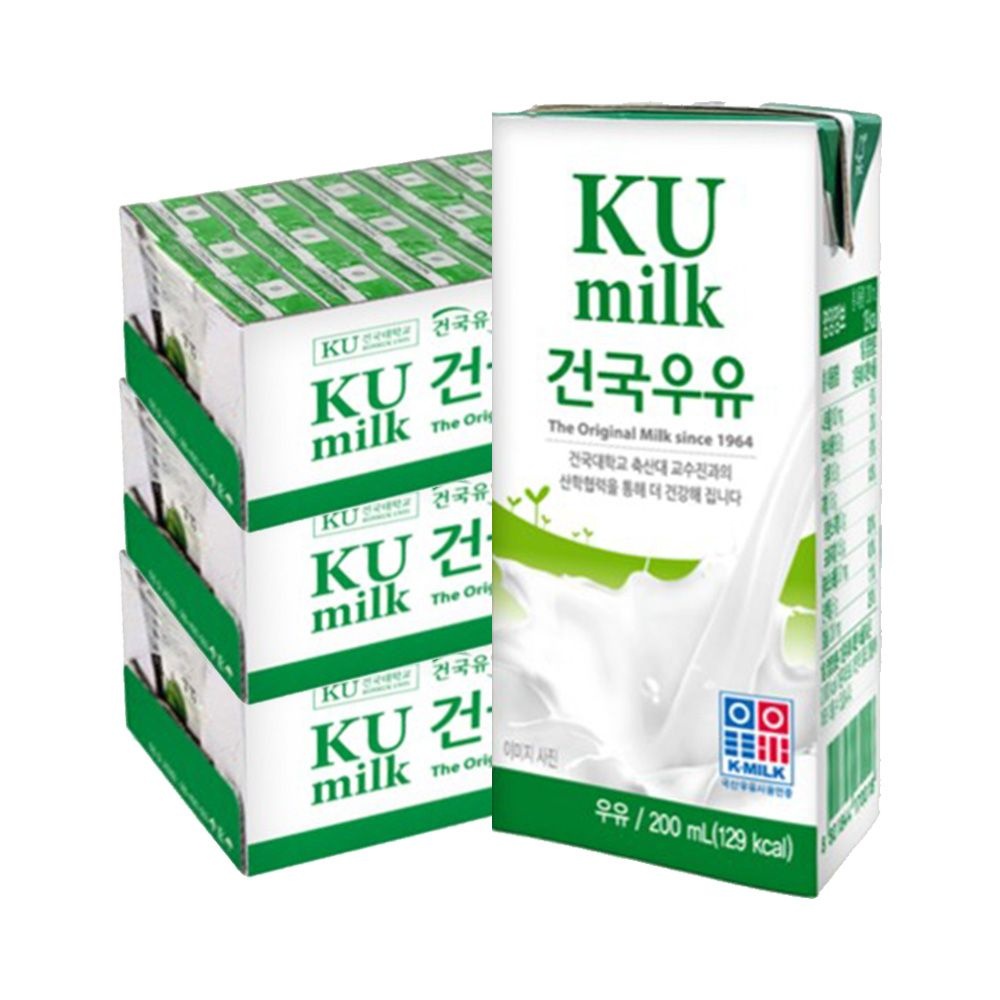 건국우유 멸균우유 200ml 72팩