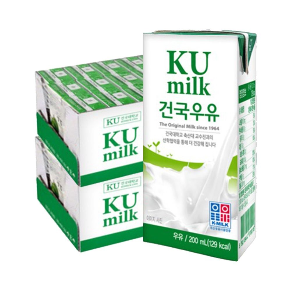 건국우유 멸균우유 200ml 48팩