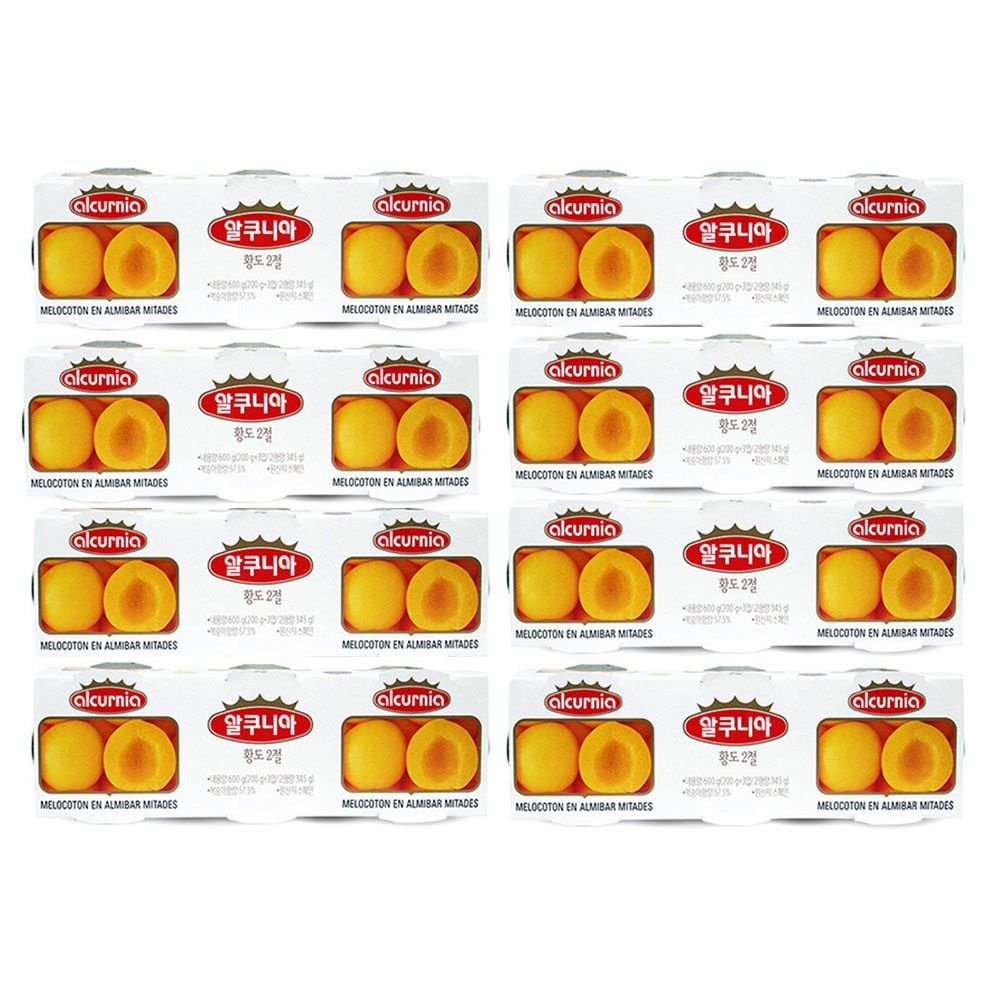 알쿠니아 황도2절 200g x 24캔 1박스 복숭아통조림