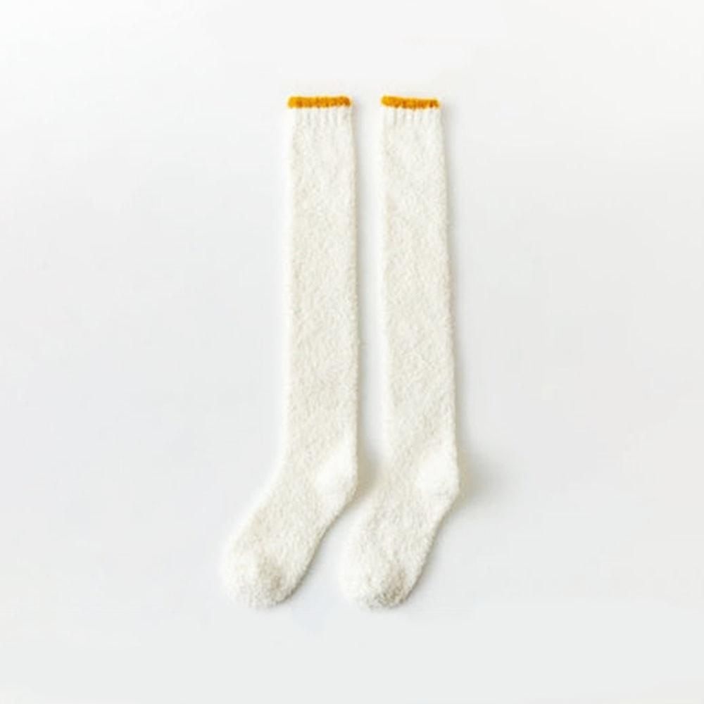 롱 수면양말 3-롱수면양말-베이지 기모 오보니삭스