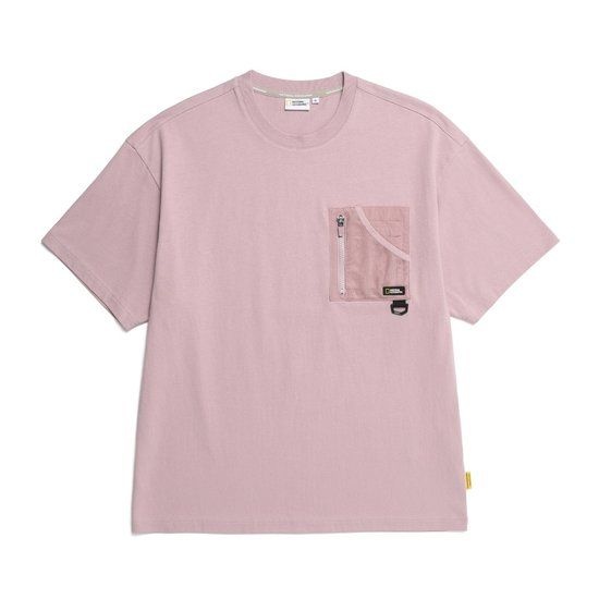 내셔널지오그래픽 내셔널지오그래픽 N232MTS901 가슴 포켓 오버핏 반팔티 RED BEAN 1942748