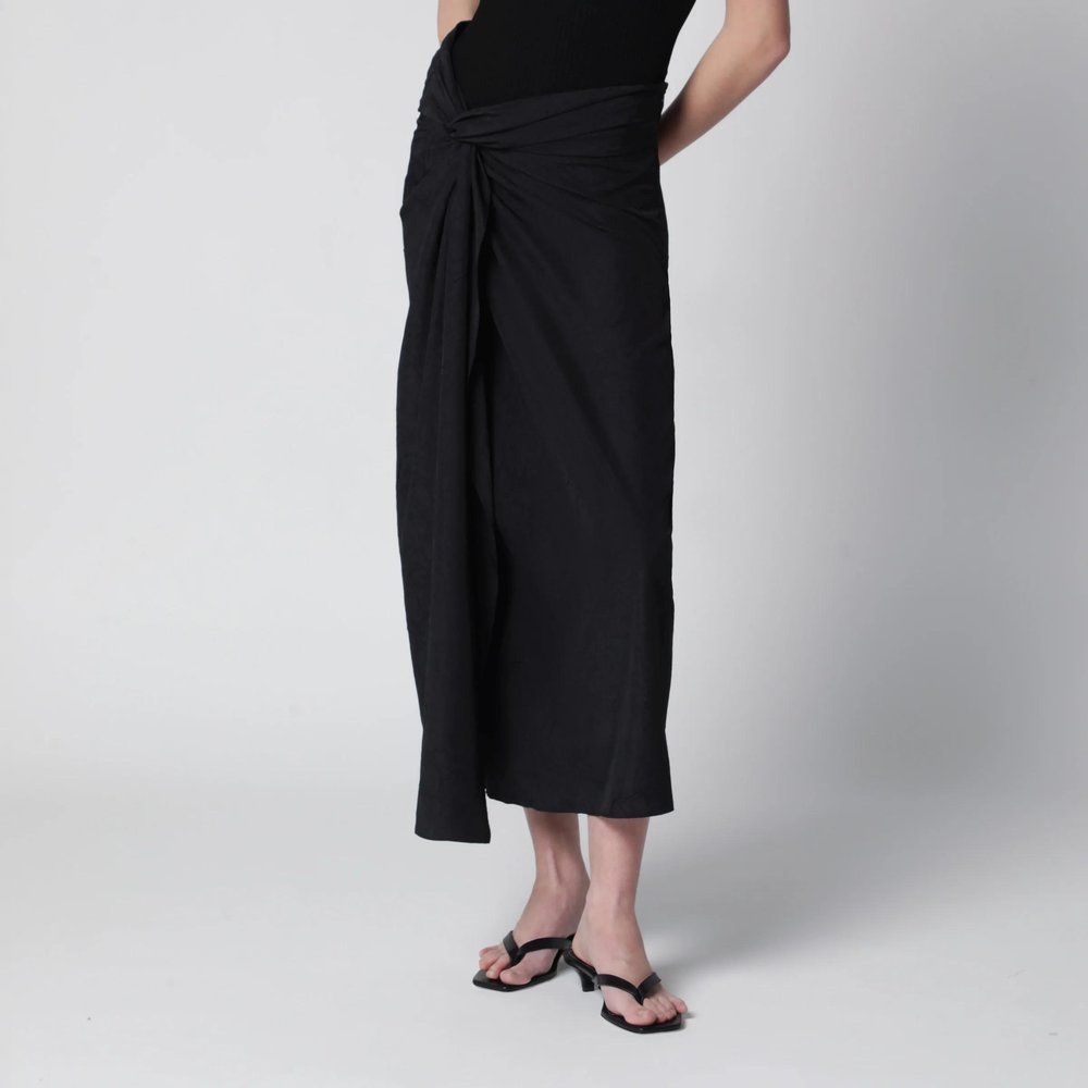 26 S/S 로헤 블랙 SARONGEFFECT 스커트 419-32-321PL-001 B0052001201