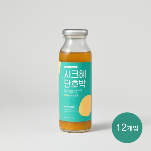 [패션플러스][샐러드보울]시크혜 단호박 12병 전통 건강 음료 수제 식혜 (9251931)