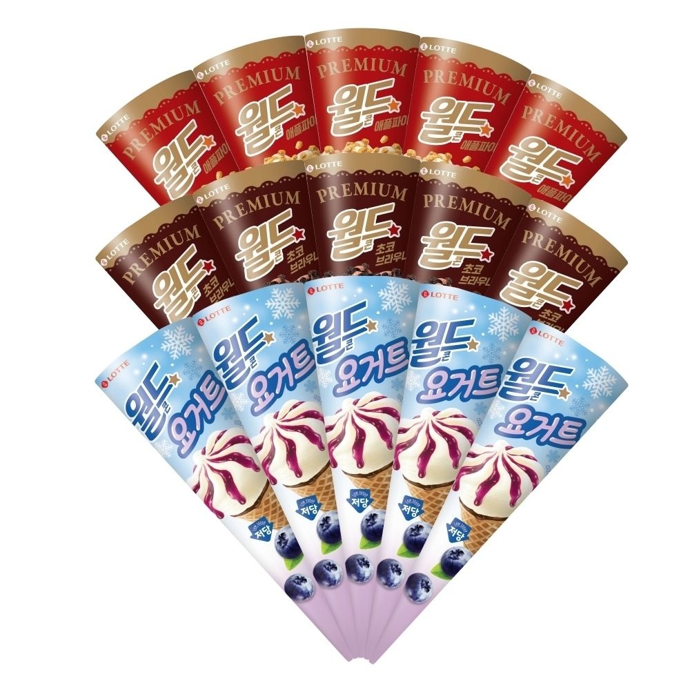 롯데웰푸드 (현대Hmall) 월드콘 북중미 이벤트 애플파이x5+초코브라우니x5+요거트저당x5