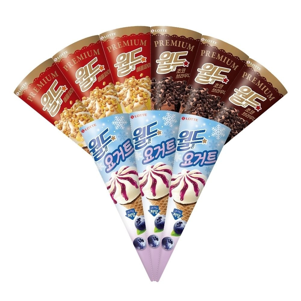 롯데웰푸드 (현대Hmall) 월드콘 북중미 이벤트 애플파이x3+초코브라우니x3+요거트저당x3