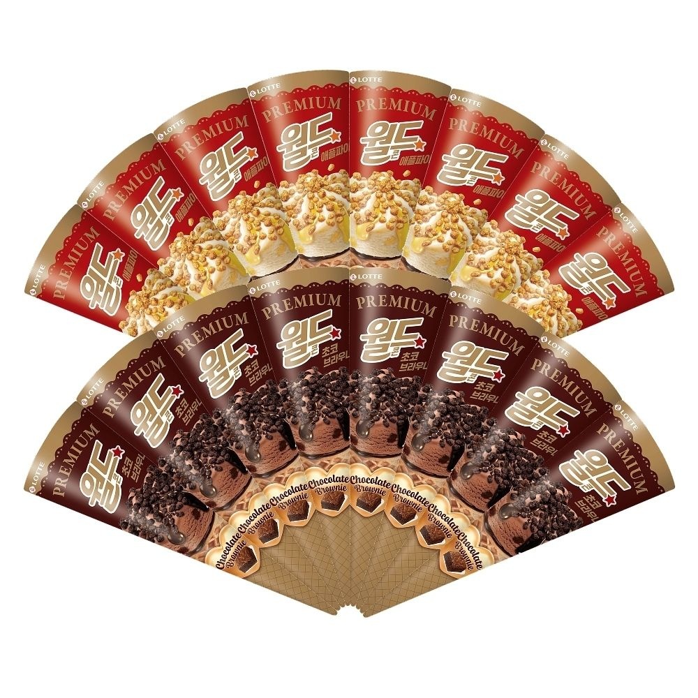 롯데웰푸드 (현대Hmall) 월드콘 북중미 이벤트 애플파이x8+초코브라우니x8