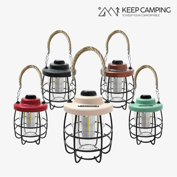 [패션플러스][KEEP]KEEP 캠핑 LED 충전식 로프 스트랩 감성 랜턴 걸이형 C타입 충전 무드등 낚시