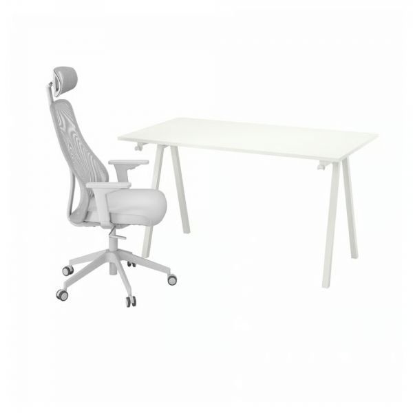 TROTTEN 트로텐 / MATCHSPEL 맛크스펠 [정품] 이케아 책장 선반 정리함 수납 TROTTEN 트로텐 / MATCHSPEL 맛크스펠 책상, 의자, 화이트/라이트그레이