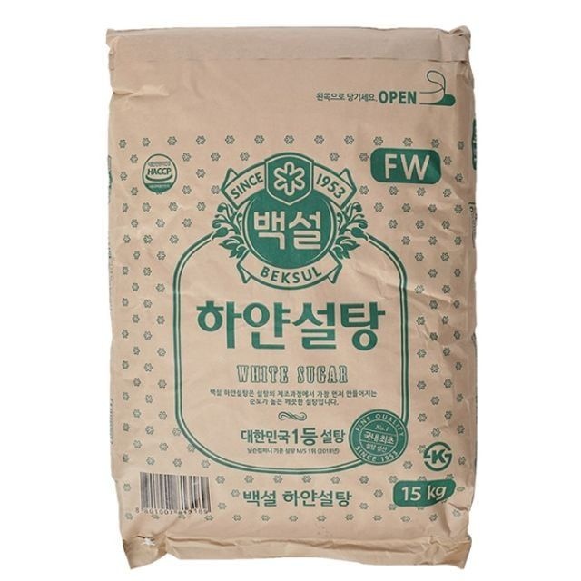 조미료 요리설탕 하얀설탕 설탕 업소용 15kg 백설 백설탕 황설탕