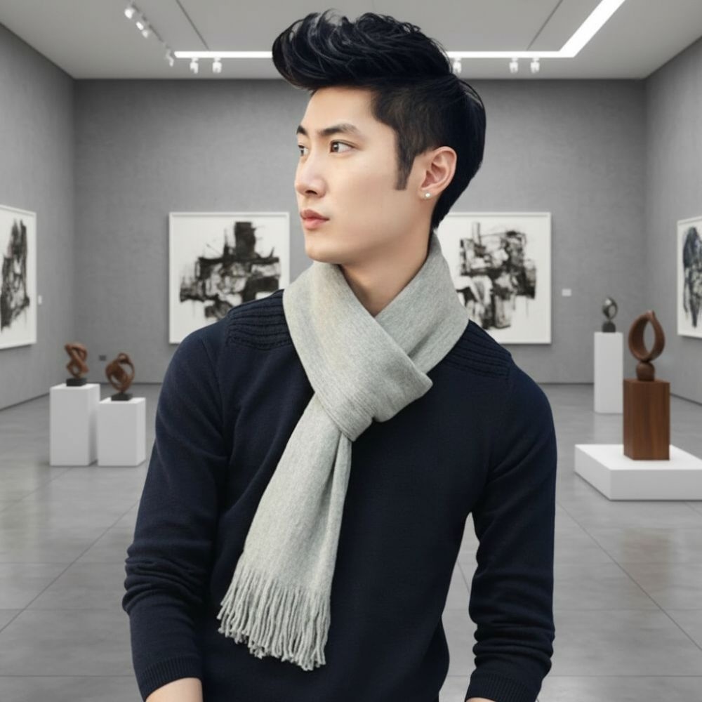방한 데일리 목도리 니트 머플러 따뜻한 학생 커플 겨울