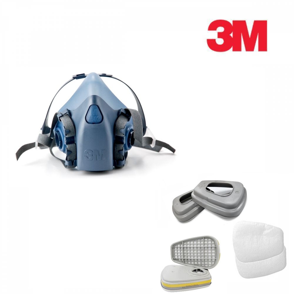 HYS & 영쿤 협력사 포유박스 3M 마스크 7502 풀세트 7502+6003+5N11+501 방독마스크 산업용마스크 분진마스크 방진마스크1급 방진마스크