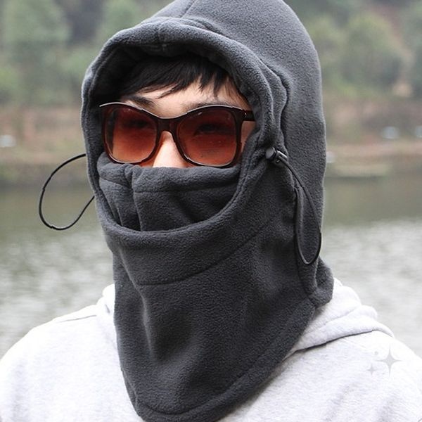 겨울 방한 방풍 얼굴 목 귀 보호 풀페이스 마스크 넥워머 바라클라바 그레이 남성