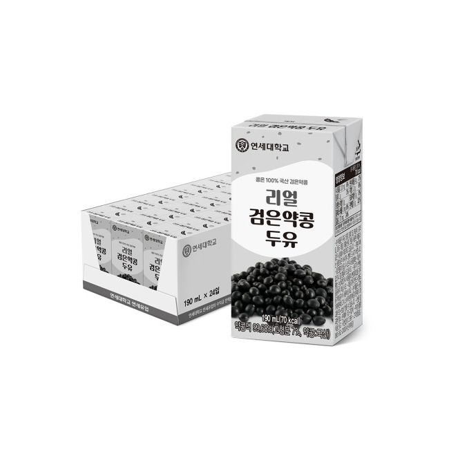 연세두유 리얼 검은 약콩 두유 190ml 24팩