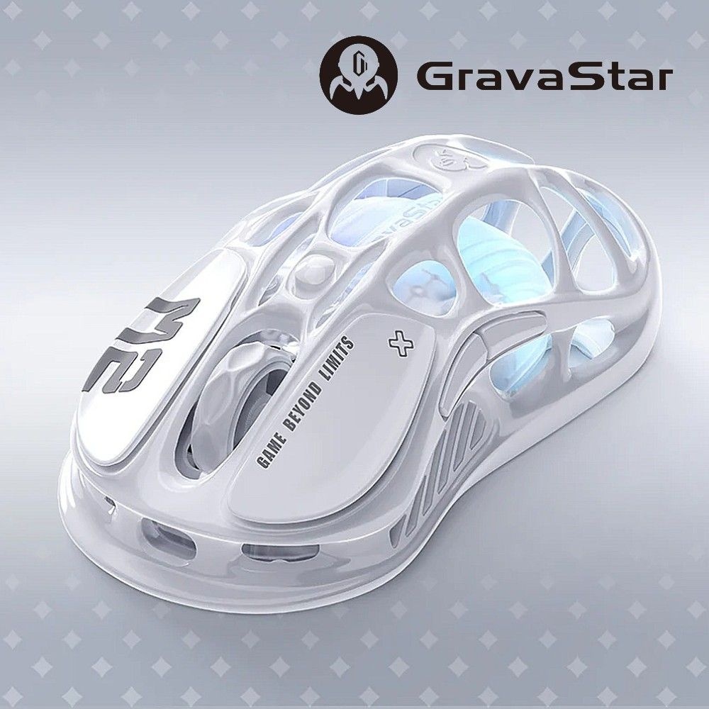 [해외] 그라바스타 gravastar 머큐리 M2 블루투스 무선 게이밍 게임용 마우스 오팔린화이트
