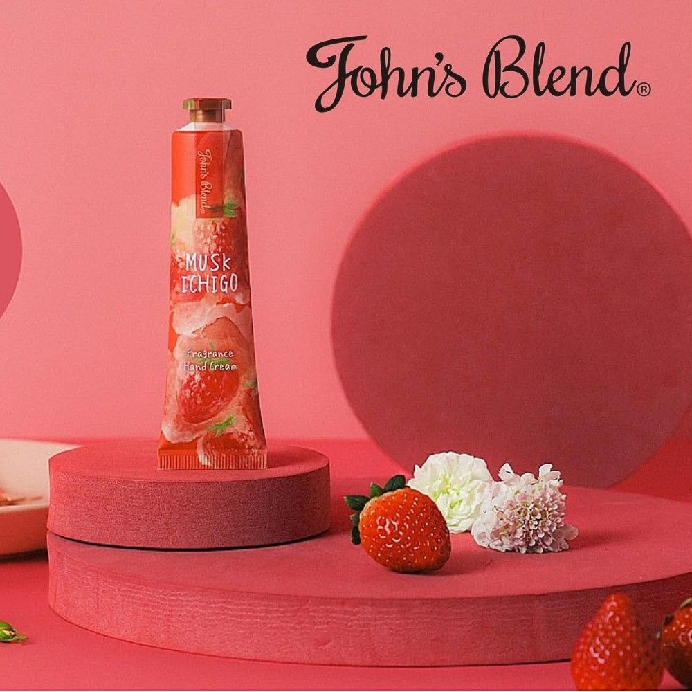 [해외] 일본 존스블렌드 머스크 이치고 딸기 퍼퓸 핸드크림 38g 4개