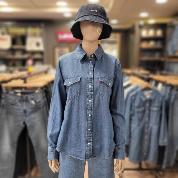 리바이스 [패션플러스][리바이스]리바이스 여성 에센셜 웨스턴 데님셔츠 16786-0017 (13213323)