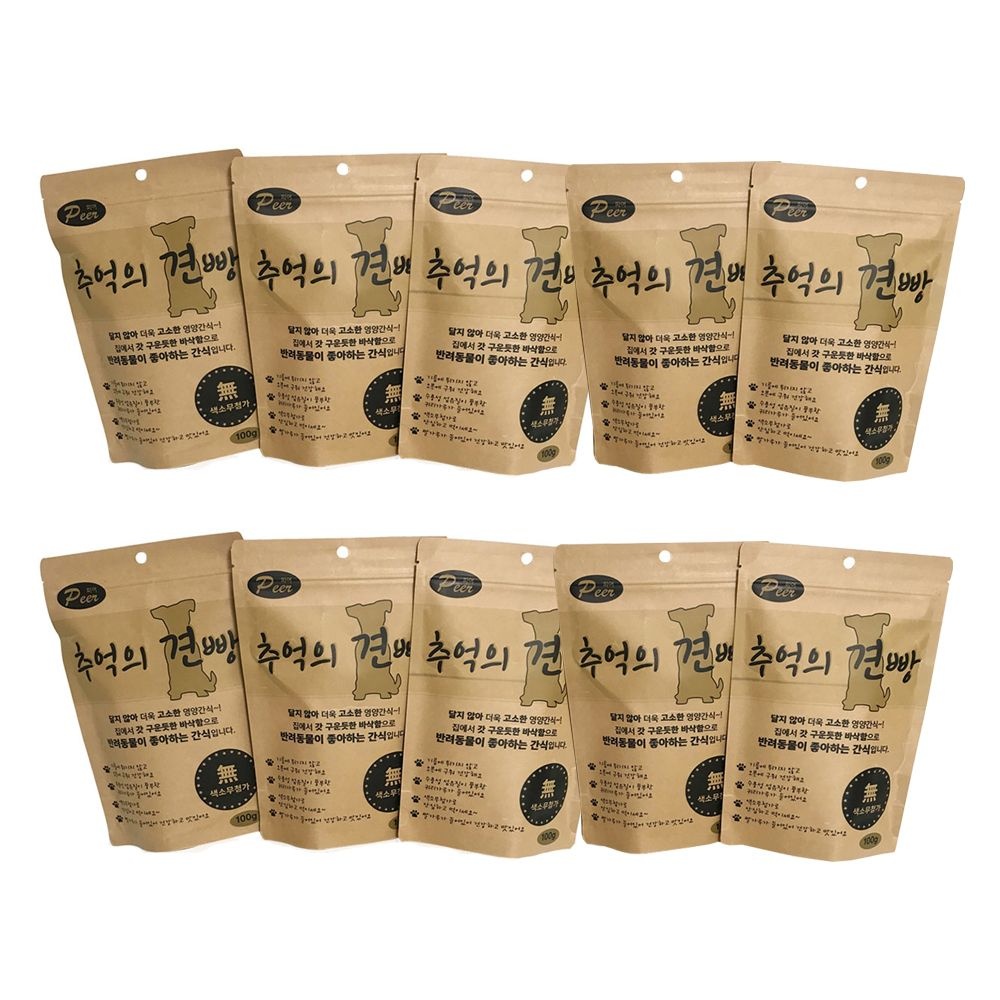 피어 추억의 견빵 100g x 10개 강아지 비스켓 간식