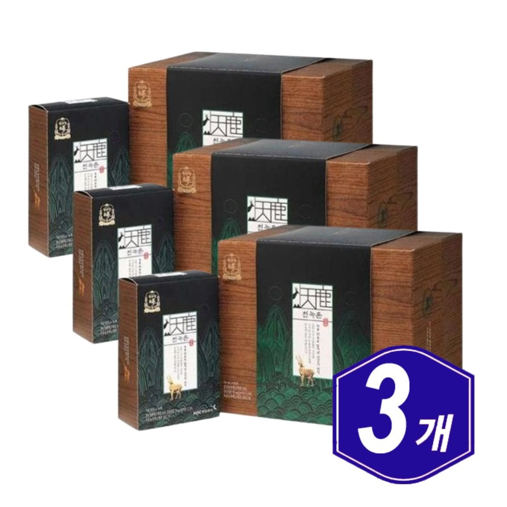 정관장 천녹톤 60포 x 3개 고급 감사 인사 선물 6년근 홍삼 녹용 중장년 시니어 노인 남자 여자