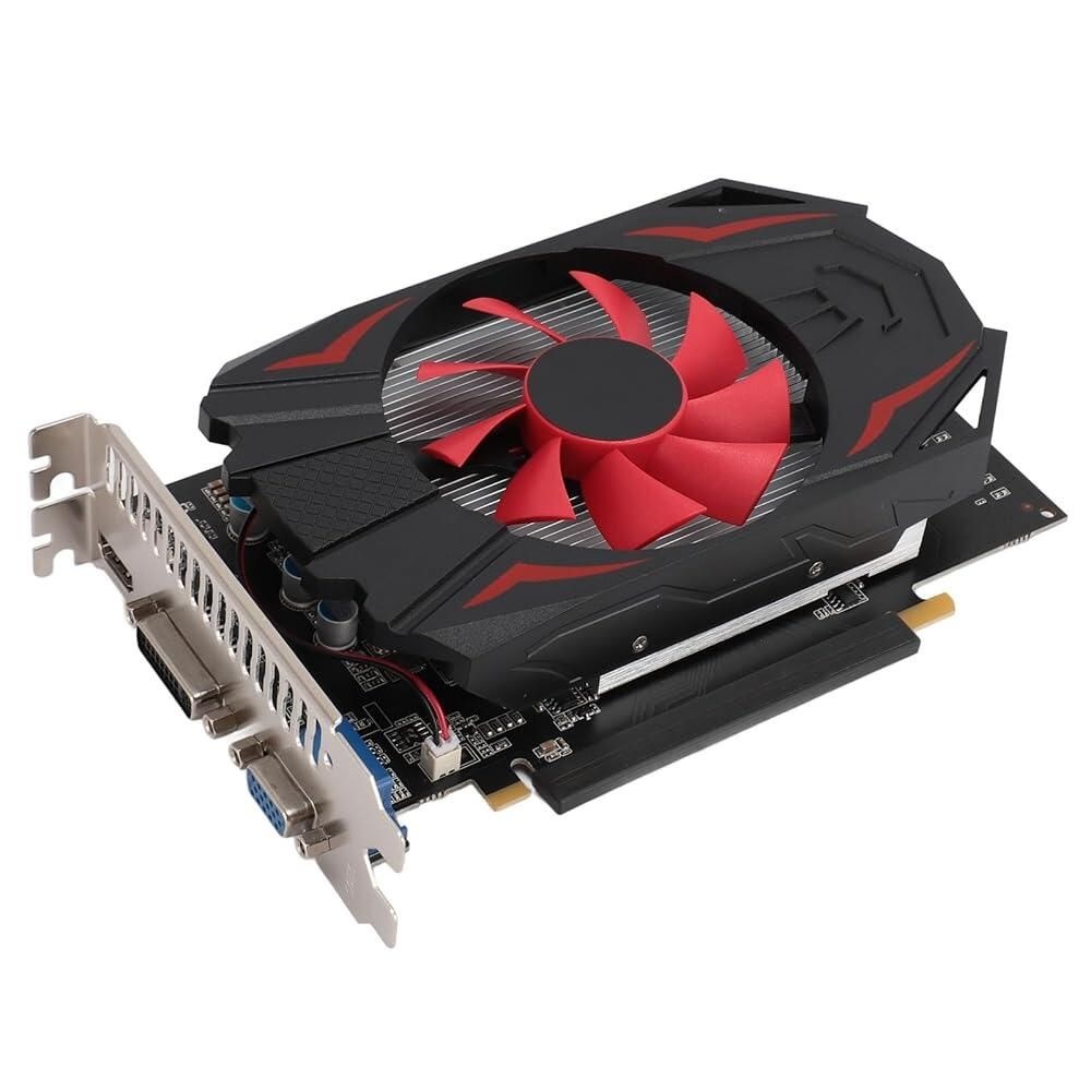 Yoidesu [해외] GTX1050 게이밍 그래픽 카드, 2GB DDR5 128비트 컴퓨터 그래픽 카드 2560x1600, PCIE 2.0 X16 데스크탑 PC 그래픽 비디오 카드,