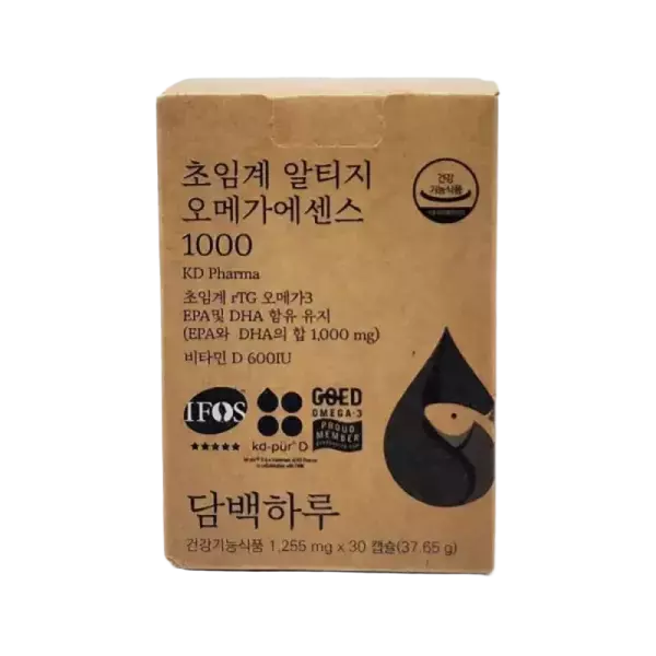 담백하루 초임계 알티지 오메가3 에센스1000 30정