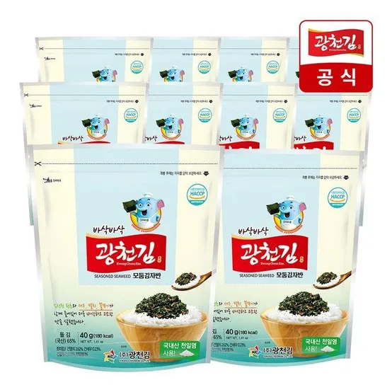 광천김 바삭 해물 모둠 김자반 40g 10봉[35835096]