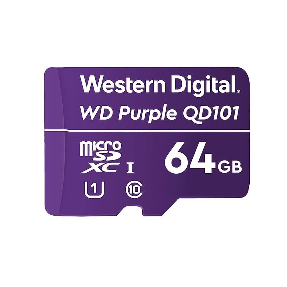[해외] Western Digital SC QD101 MicroSD 카드 64GB WD 퍼플 감시 카메라 WDD064G1P0C