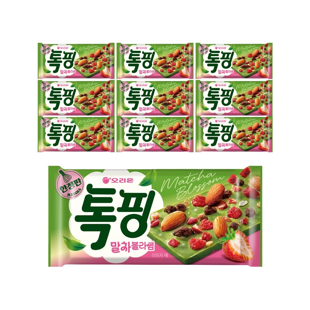 오리온 톡핑 말차 블라썸 43g x 10개
