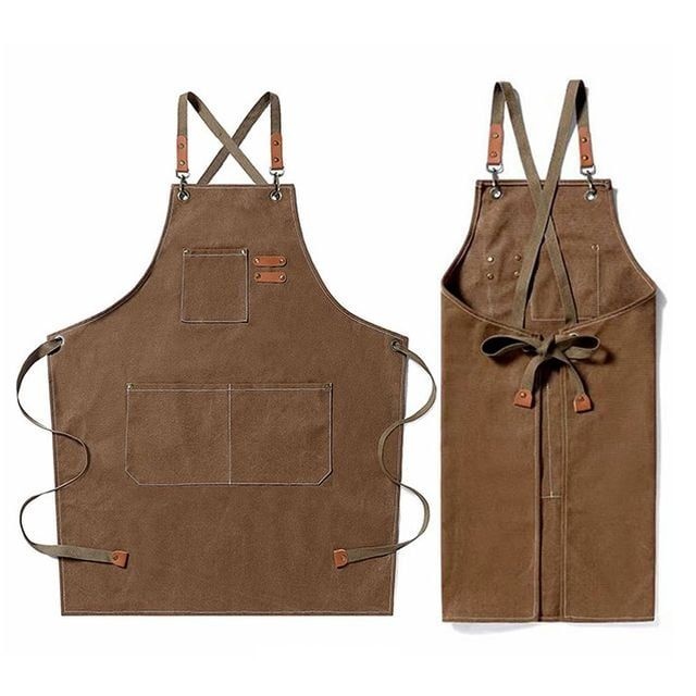[(주)아이템위너]카페 공방 미용실등 수납 3포켓 캔버스 빈티지 앞치마 패션앞치마 공방앞치마 카페앞치마 알바앞치마