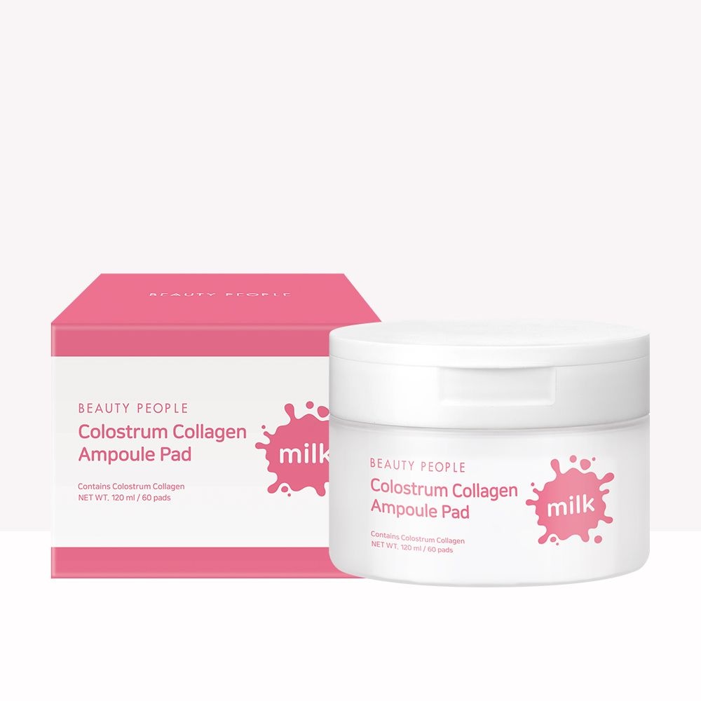 뷰티피플 에센스 데일리 초유 앰플 기초화장품 콜라겐 각질케어 패드 60매