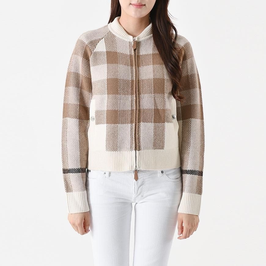버버리 8055836 체크 여성 집업 가디건 8055836
