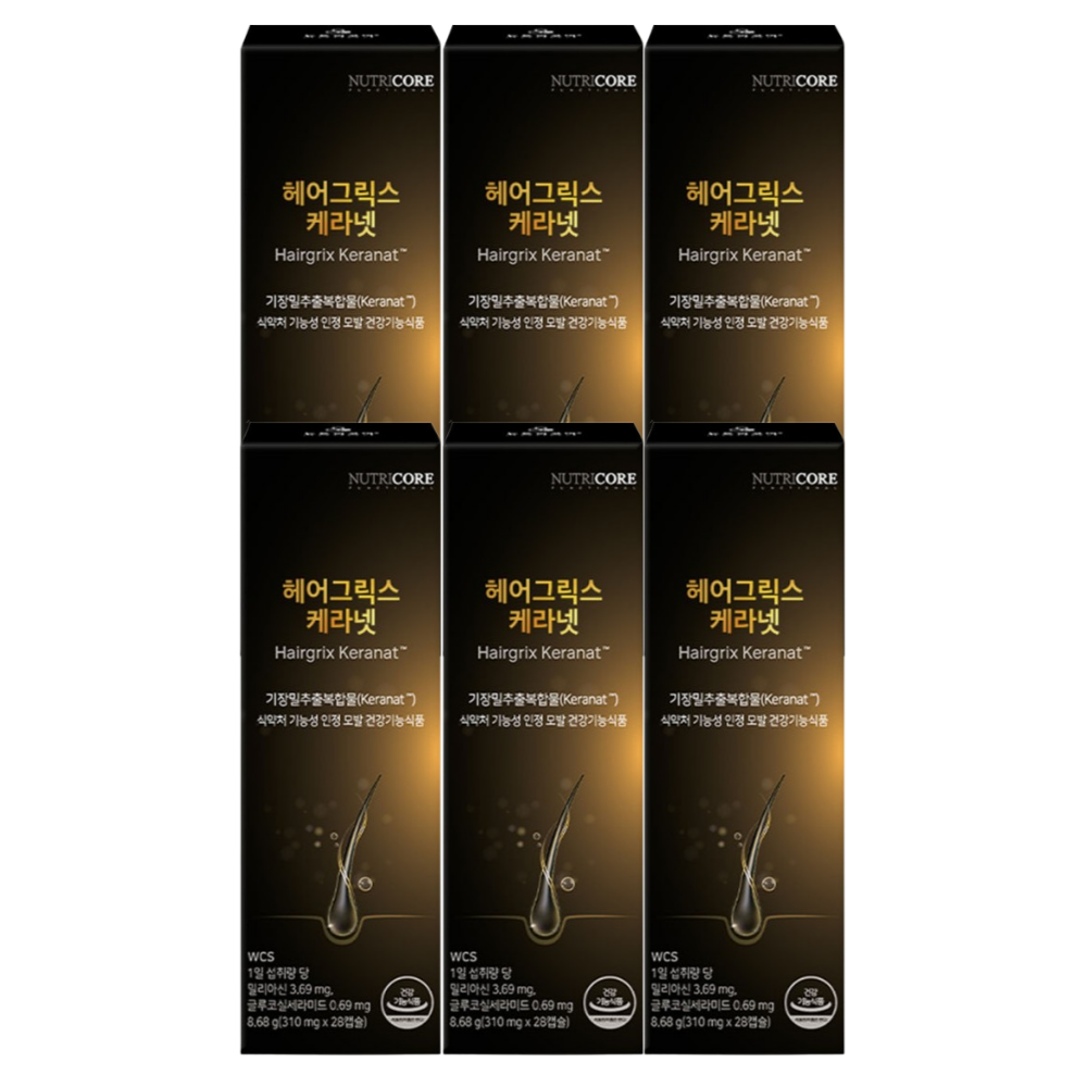 뉴트리코어 헤어그릭스 케라넷 28캡슐 x 6박스