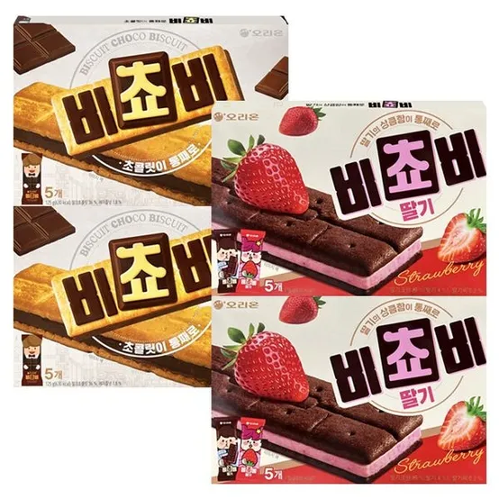 오리온 비쵸비 125g (초코+딸기) 각 2