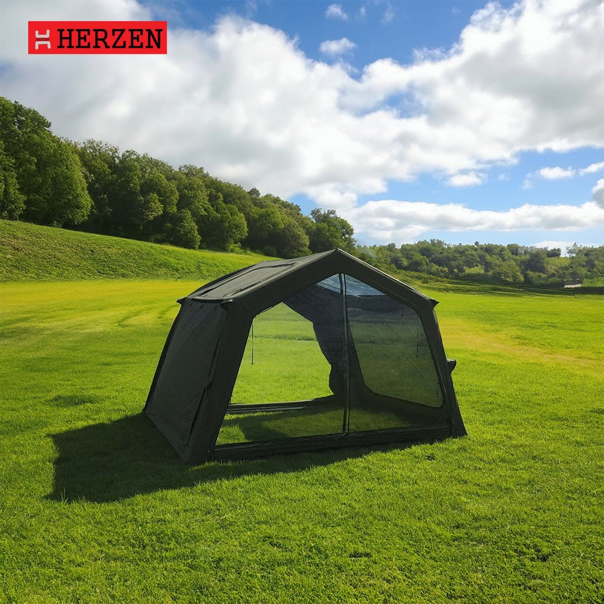 에르젠 포레스트 스퀘어 / 에어텐트 에어쉘터 전실형 투룸텐트 6면 PVC패널 도킹