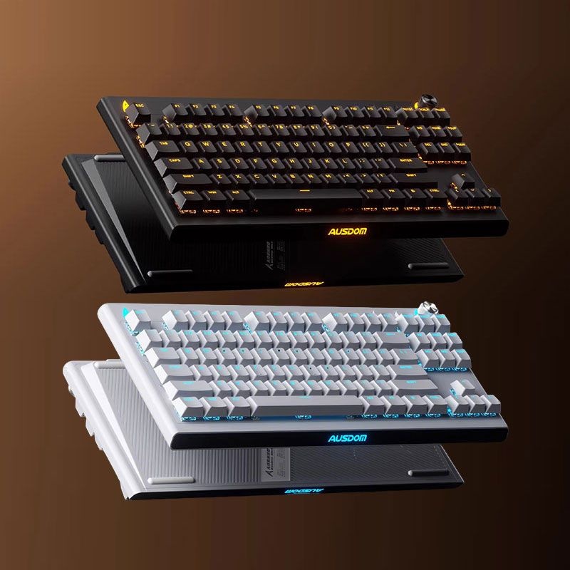 [해외] AUSDOM A87PRO 게이밍 무선 기계식 키보드 PC 데스크탑 전용 발로란트 최적화 블루투스 사무용 겸용