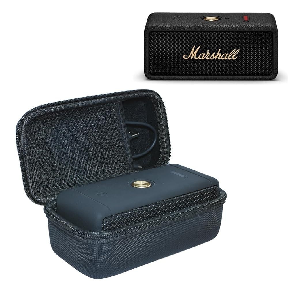 [해외] Wanaiha Marshall Emberton III/Emberton II 휴대용 블루투스 스피커 케이스, 블랙(케이스만 해당)