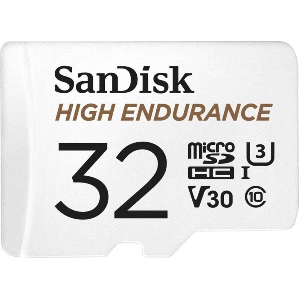 [해외] SanDisk 32GB 하이 인듀어런스 비디오 MicroSDHC 카드 대쉬 캠 홈 모니터링 시스템용 어댑터 탑재 C10 U3 V30 4K UHD Micro SD Ca