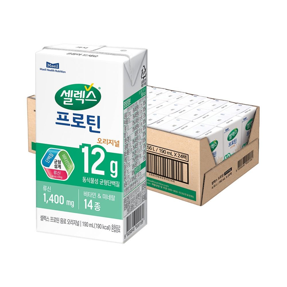 셀렉스 프로틴 음료 오리지널 대용량 190ml 24개