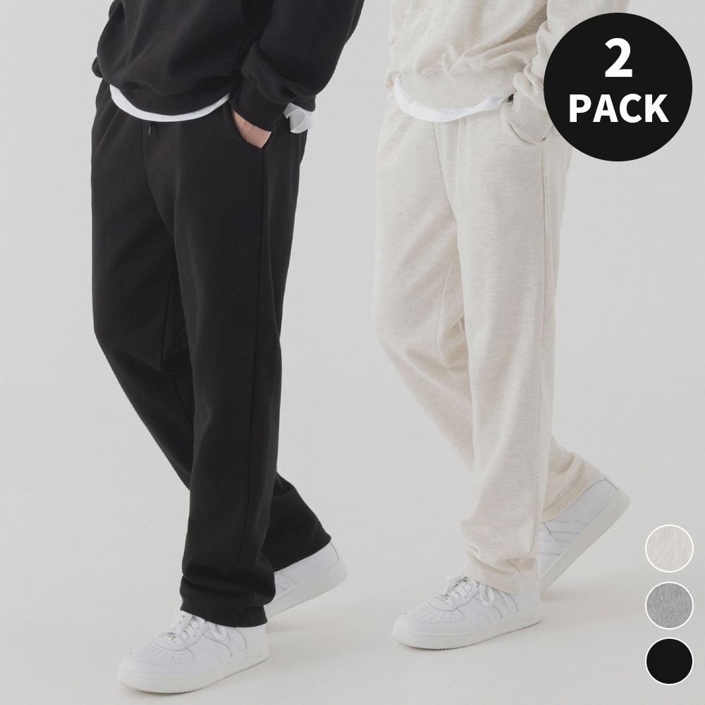 [2 PACK] 에센셜 일자 스웨트팬츠 (3color)