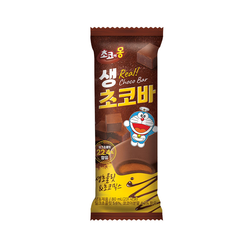 [냉동] 초코에몽 생초코바 아이스크림 80mL x 24개
