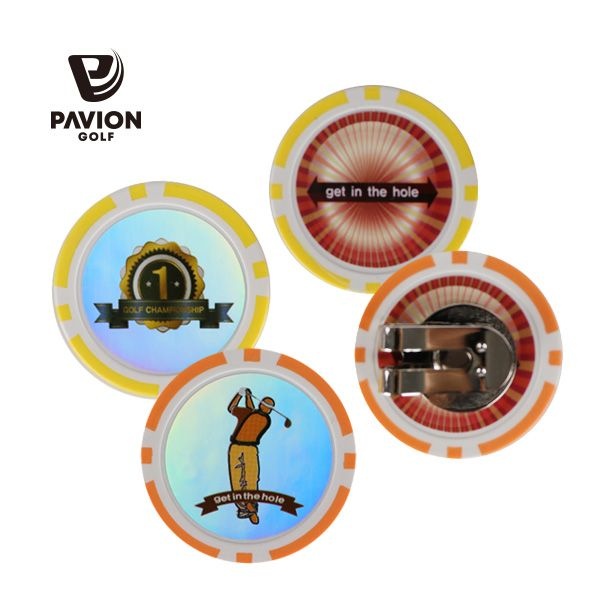 [파비온골프]파비온 카지노칩 퍼팅라인 골프 볼마커