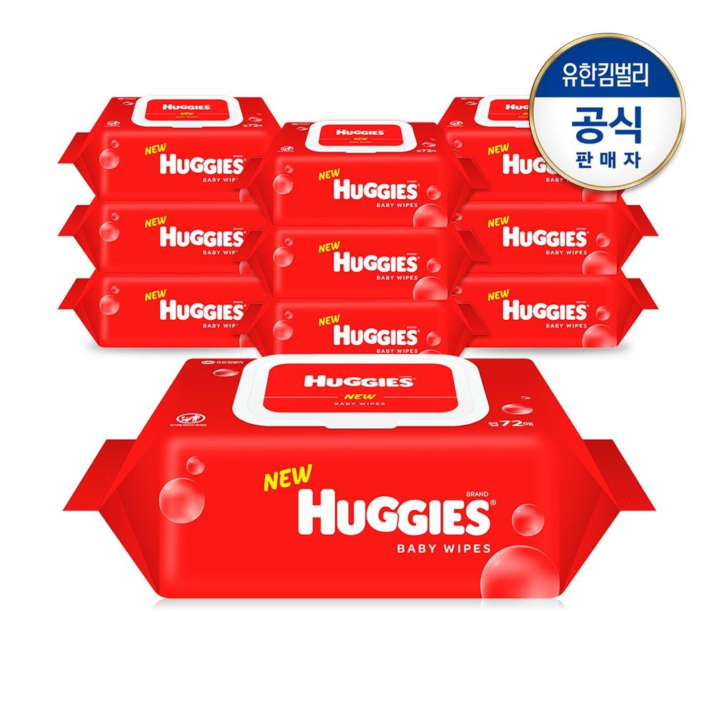 레드 물티슈 캡72매X10팩