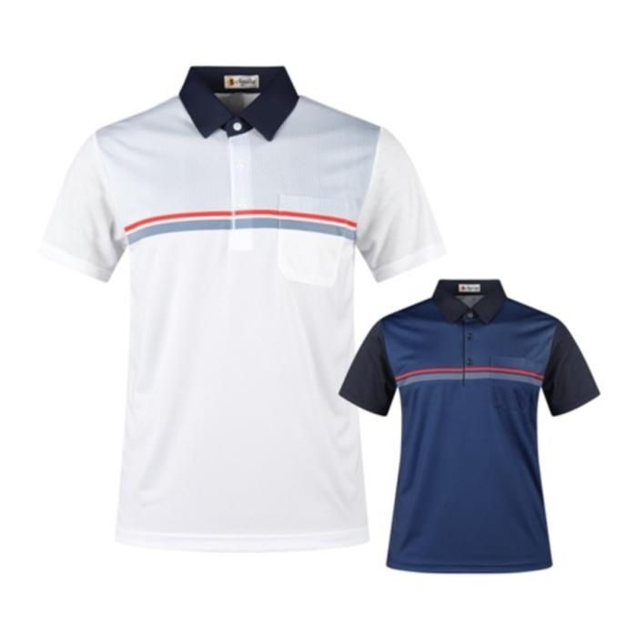 [럭스골프]남성 여름 골프웨어 골프 상의 카라티 반팔 티셔츠 L120623M90