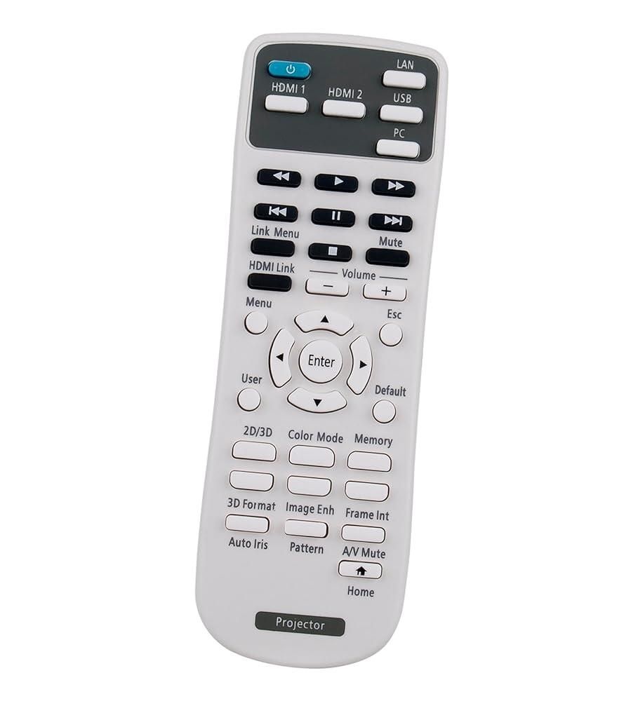 [해외] 교체용 리모컨 2181830 EPSON EH-TW5400 CH-TW5300 CH-TW5350 CH-TW5210 EH-TW5600 EH-TW5650 H850B H850C H851A H851B H851C H852A용 H852B H852C & 홈