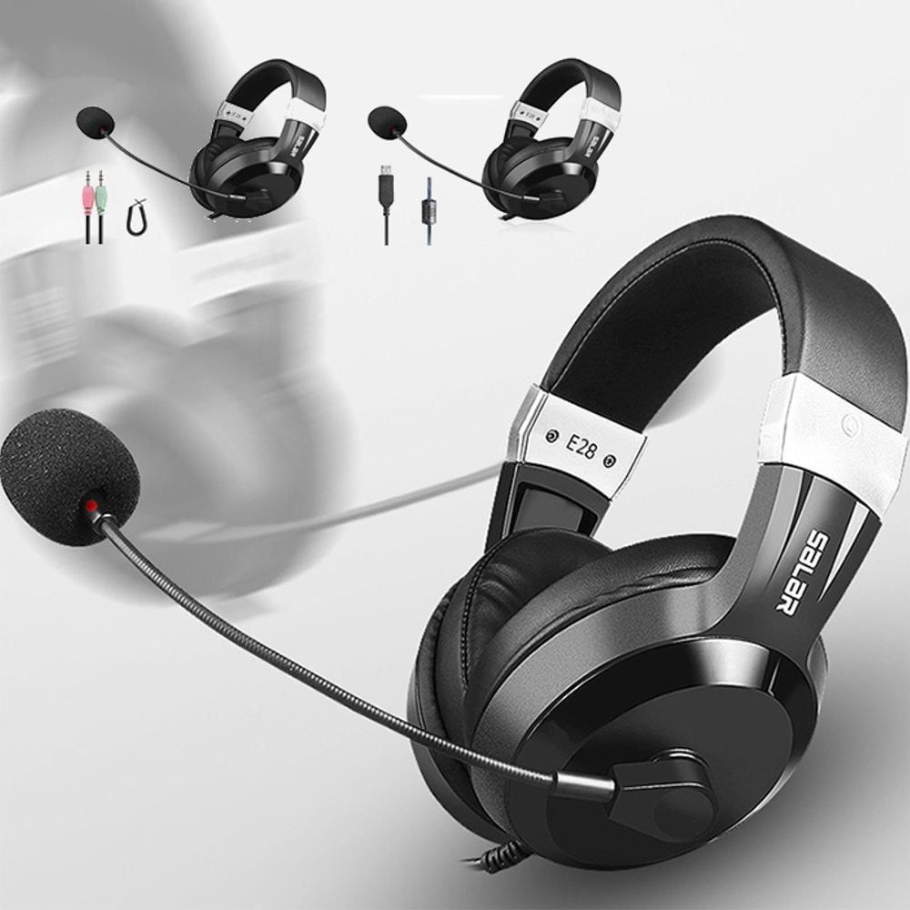유선 게이밍 헤드셋 방송용 고음질 어학 학습용 편한 헤드셋