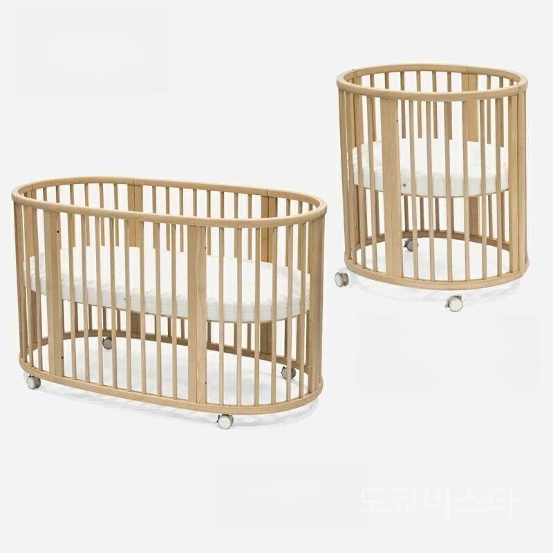 [해외] STOKKE 스토케 슬리피 V3 침대 세트 아기침대 원목 침대가드