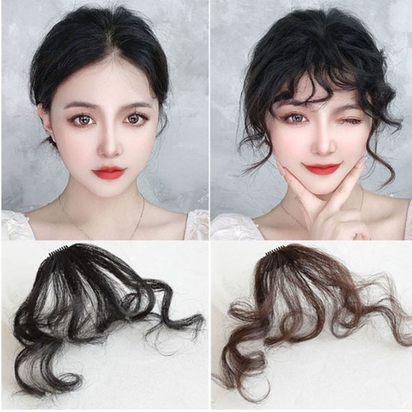 리더스도매 앞머리파마가발 인조헤어 펌 피스 모조 포인트 [BYJ41666]