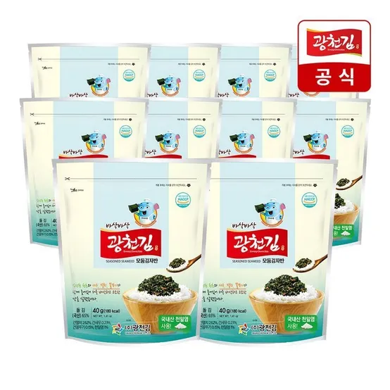 광천김 바삭바삭 해물 모둠 김자반 10봉[35848511]