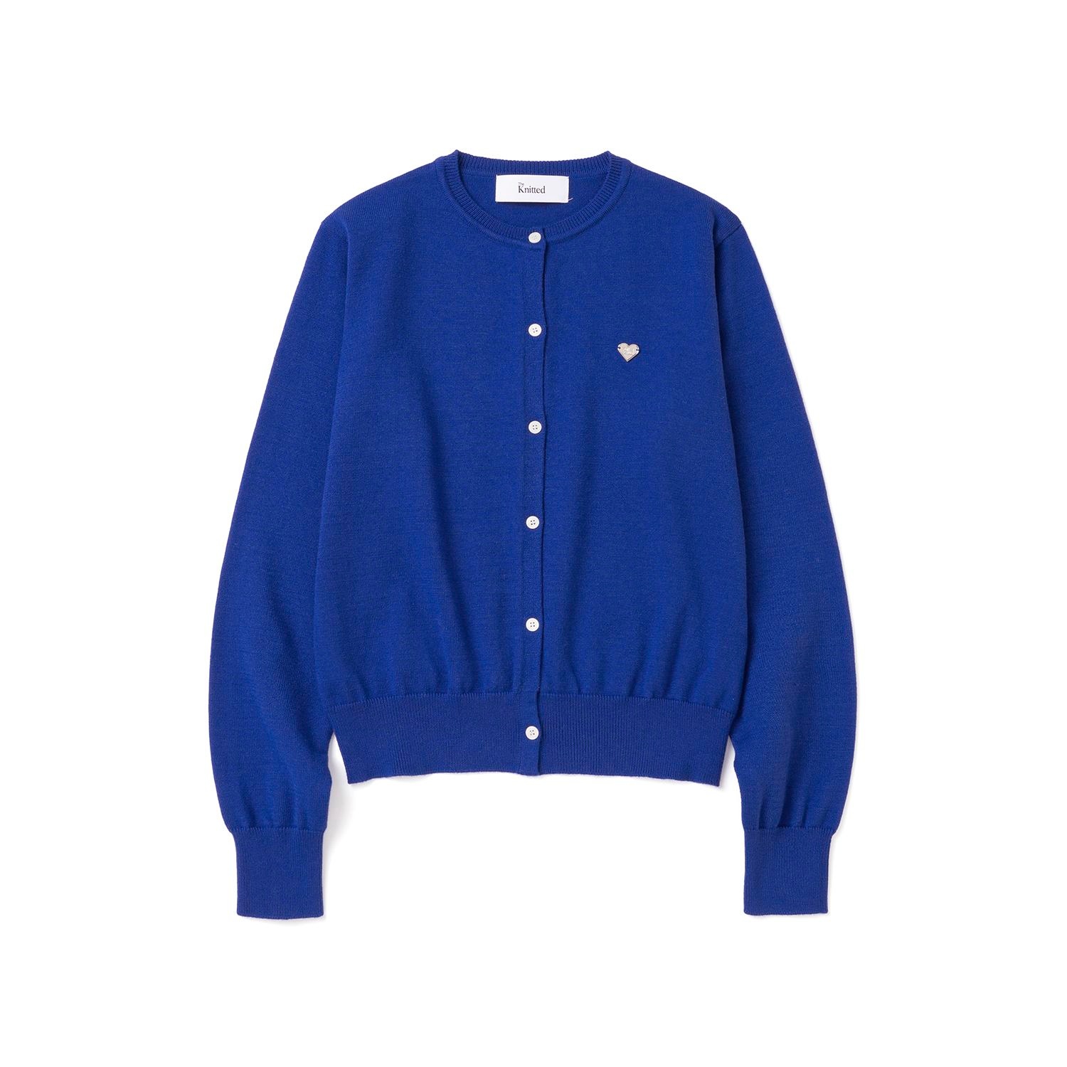 (W) 베이직 에센셜 워셔블 라운드 가디건 COBALT BLUE