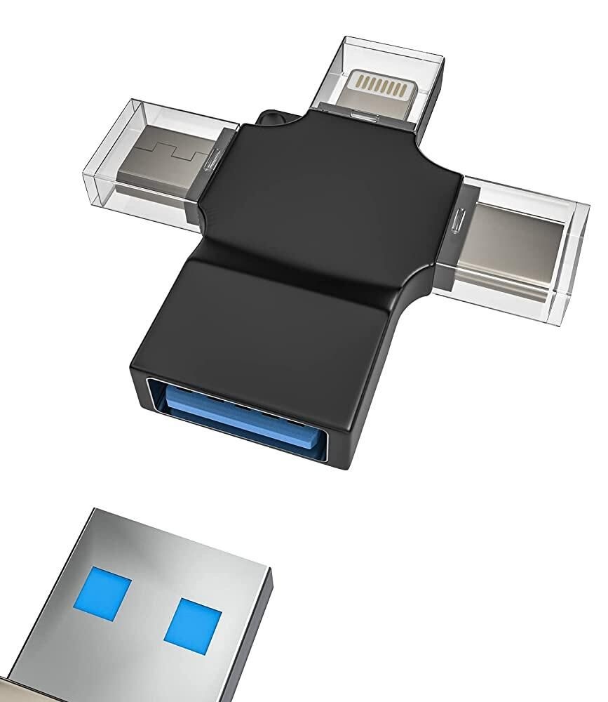 [해외] USB OTG 어댑터 라이트닝 수 - USB A 암 데이터 동기화 삼성 호환 아이폰 15 아이패드 프로 에어 미니 14 13 12 11 프로 카